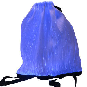 Hot Selling Fiber Optic LED Leuchtende Kordel zug Tasche Design Rucksack Tasche Party <span class=keywords><strong>Rave</strong></span> Club Bar Tragen Sie Krawatten klammern Krawatten halter Krawatten nadeln - Product Image 2