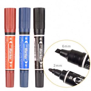 Ink Custom Logo Colored Black Nontoxic Dual Tip <b>Permanent</b> <b>Marker</b> <b>Pen</b> - Product Image 2