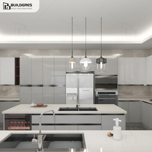 Buildgres contemporanea RTA armadi da cucina <span class=keywords><strong>con</strong></span> <span class=keywords><strong>cappa</strong></span> in acciaio inox isola centrale e cassetti Soft-Close elettrodomestici da incasso - Product Image 5