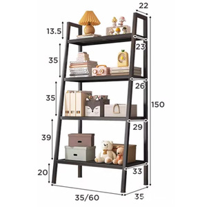Multi Tier Standing <b>Shelf</b> 5 Layers Metal Storage <b>Rack</b> For Kitchen Bathroom Bookshelf Organize Home Office Living Room - Product Image 5
