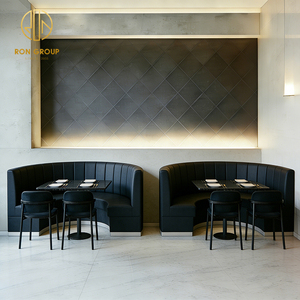 เฟอร์นิเจอร์ร้านกาแฟรูปครึ่งวงกลมหินอ่อน โซฟา บูธ ที่นั่ง โต๊ะ และเก้าอี้สำหรับร้านกาแฟและร้านอาหาร - Product Image 5