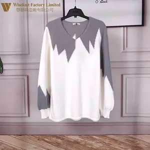 Suéter de manga larga con cuello redondo y costuras para mujer, ropa elegante para invierno