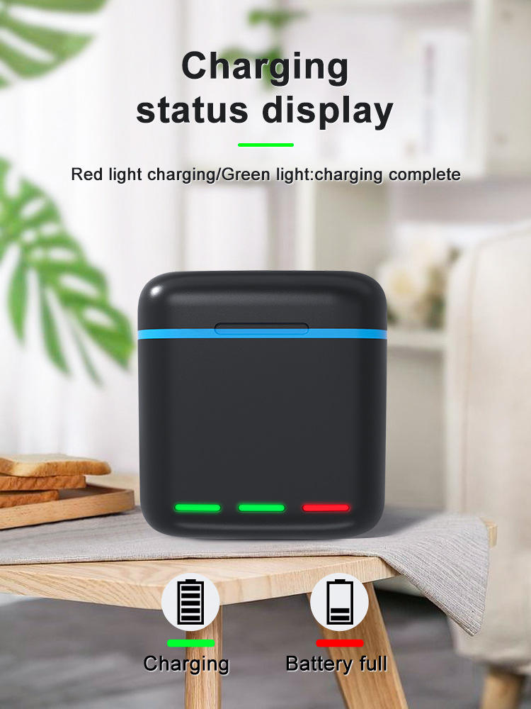 Hongdak New Box with 3ps Fast Charging Battery Kit Set for GoPro Hero 12/11/10/9 Camera gopro Battery