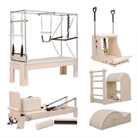 Equipo Profesional de Pilates para Estudio, Set de Cinco Piezas: Cadillac, Reformer, Silla Wunda, Ladder Barrel y Corrector de Columna
