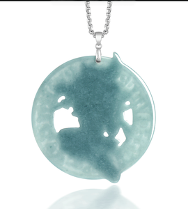 Colgante de Jadeíta Natural con Forma de Calabaza, Estilo Anime, Color Azul Agua, para Jugadores de Rol, Estilo Hielo, para Chicas - Product Image 4