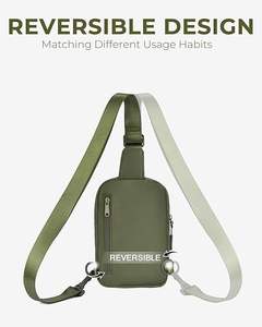 Bolsos Cruzados Pequeños de Moda para Mujer y Hombre, Bolso Bandolera Moderno con Cierre de Cremallera, Detalle de Bordado y Correa Ajustable - Product Image 3