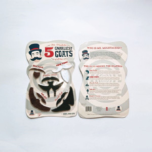 Set di barba e baffi finti neri per feste di Halloween - Product Image 5