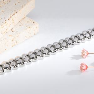 OUGEPHELI 13mm Hip Hop Iced Out CZ Zircon Collar De Cadena Cubana Eslabones Cubano Collar Miami Cuban Link Chain para hombres y mujeres - Product Image 4