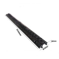 Rampes de vitesse jaunes 1 canal en PVC, protecteur de câble en caoutchouc, rampe en caoutchouc portable et mobile