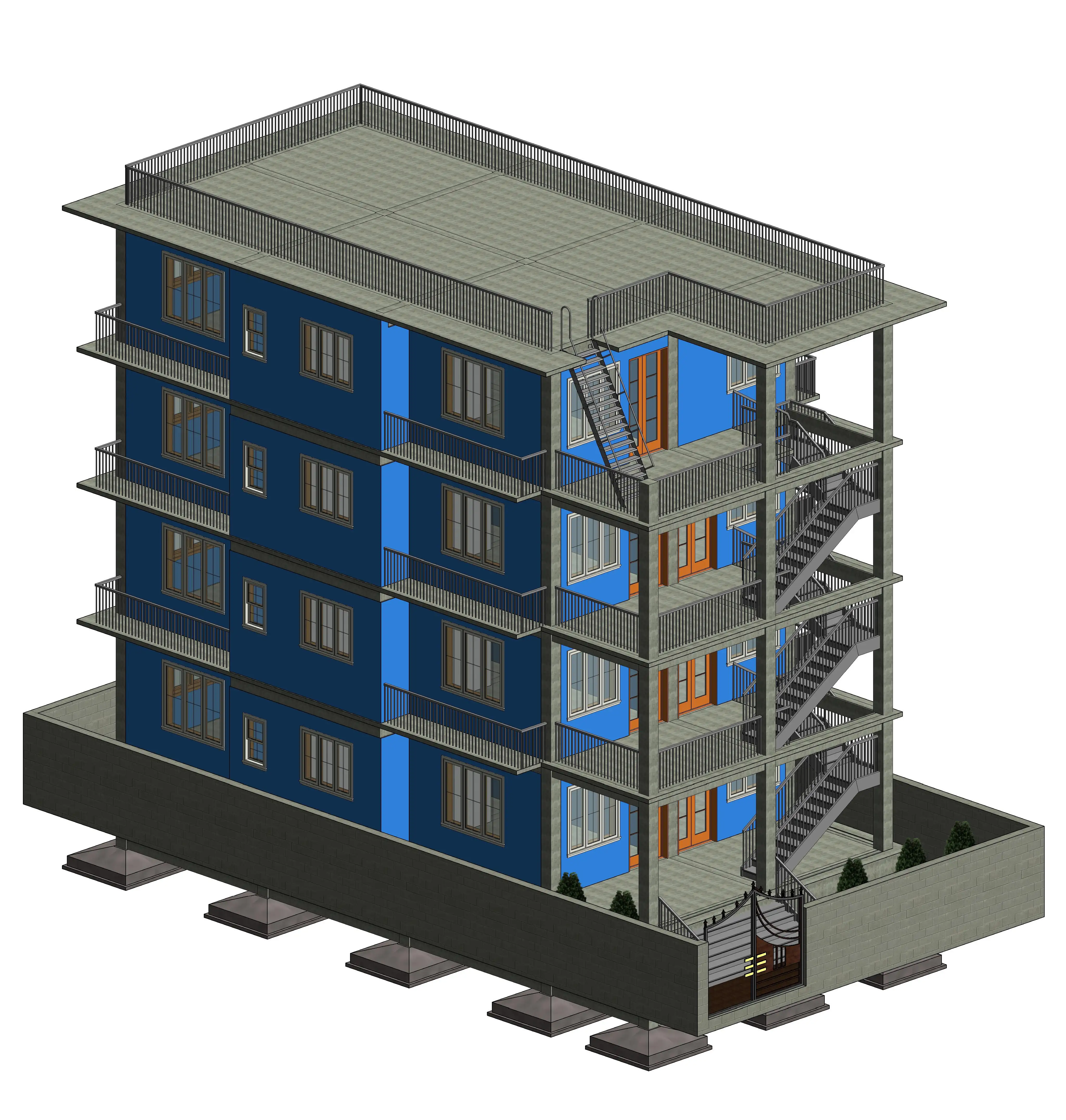 Desain Modern gaya kustom struktur baja prefab gudang logam bangunan prefabrikasi Hotel konstruksi