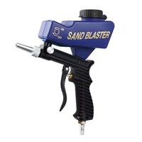 Pistolet de sablage Portable sableuse Machine de pulvérisation de peinture gravité pneumatique petit ensemble de pistolet de sablage portatif