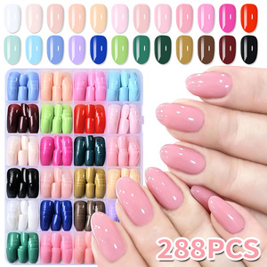 Uñas Postizas de ABS de Buena Calidad al por Mayor, Diseño Almendrado/Cuadrado, Color Sólido, Cobertura Completa, Caja de Empaque, Mediano/Largo - Product Image 5