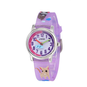 Reloj de cuarzo analógico con logotipo personalizado para niños, regalo escolar de lujo, banda de PVC de aleación de 5mm con abalorio de dibujos animados antiguos, <span class=keywords><strong>Outlook</strong></span> Boys - Product Image 2