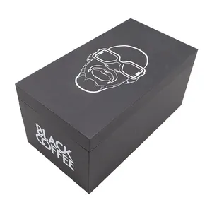 사용자 정의 재활용 포장 매트 블랙 골판지 소매 럭셔리 엄밀한 종이 선물 상자 골드 호일 Debossed 로고