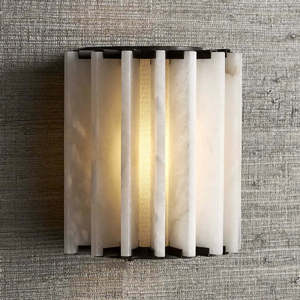 Italian Style Natural Marble Wall Lamp Led <b>Light</b> E27 Bulb Base For Home Study <b>Corridor</b> Hotel Room Lighting - Product Image 3
