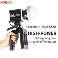 Lampe LED COB portable bicolore Kdbao 65W, lumière de studio vidéo, qualité des couleurs Ra90+, alimentation par batterie, télécommande pour YouTube Live