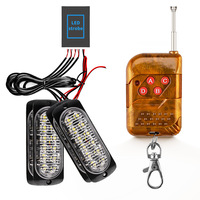 Luz estroboscópica de emergencia para coches, luces LED de 12v y 24v, intermitente inalámbrico para camiones