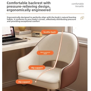 <span class=keywords><strong>Oferta</strong></span> de Gran Valor: <span class=keywords><strong>Silla</strong></span> de <span class=keywords><strong>Escritorio</strong></span> Giratoria Minimalista con Ruedas para Dormitorio o Estación de Trabajo - Product Image 4