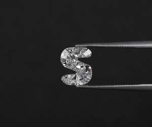 OM GEMS Model 05 71x59mm 108ct Lab Grown Diamond Fancy Color Laser Drilled Alphabet Shape <b>Initial</b> Loose Pendant Engagement <b>Ring</b> - Product Image 2