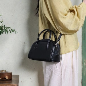<b>Bowling</b> Bag Women Genuine Leather Pillow Handbag Horizontal Square Zipper Closure Shoulder Crossbody Bag Black Brown Green - Product Image 1