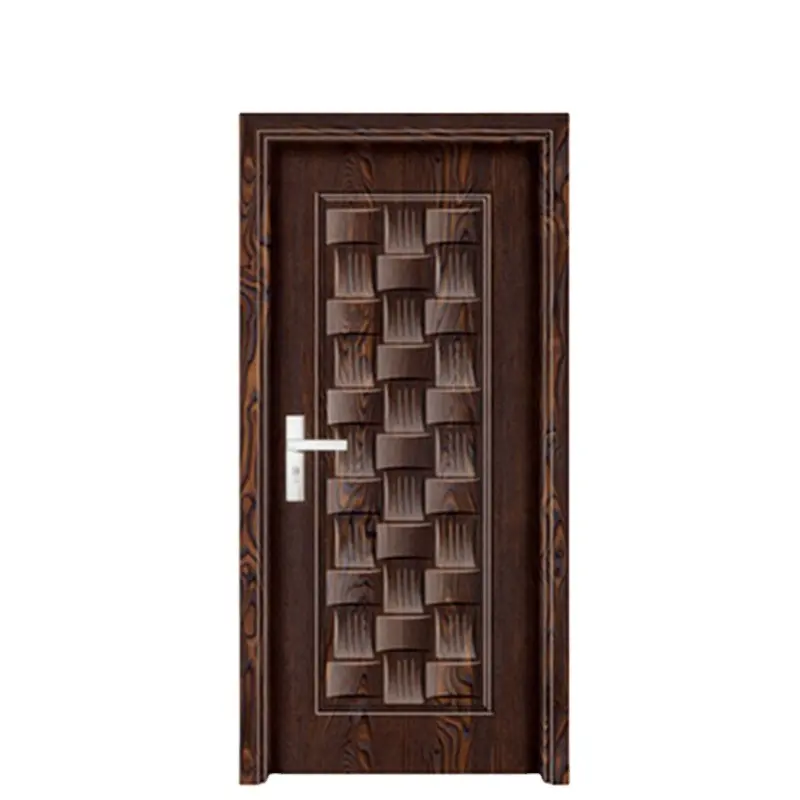 Forte força de fixação interior esculpido porta de madeira