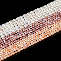 Perles d'eau douce naturelles en forme de riz, perles cultivées ovales en vrac pour la fabrication de bijoux DIY, colliers et bracelets en gros