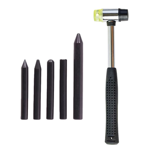 Kit professionnel de 6 outils avec stylos de débosselage en aluminium, marteau en caoutchouc et kit de réparation de bosses sans peinture pour carrosserie automobile - Product Image 1
