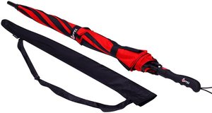 Venta al por mayor auto Negro rojo de dos niveles dosel doble 62/68 pulgadas paraguas de golf a prueba de viento de gran tamaño - Product Image 4