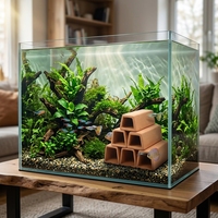 En gros, Caverne en céramique avec pompe à eau, maison de cachette et de reproduction pour poissons rouges, pour terrarium