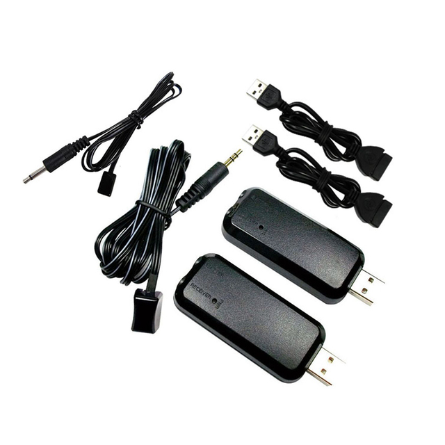 Wireless 433MHz Remote Control USB IR Extender Pair Single Dual IR Emitter Blaster Receiver for STB IPTV DVD Blu-ray 50m