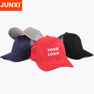 Индивидуальный собственный логотип, Мужская сетчатая вышивка с логотипом, 5-панельная замшевая бейсболка для Дальнобойщика - Product Image 2