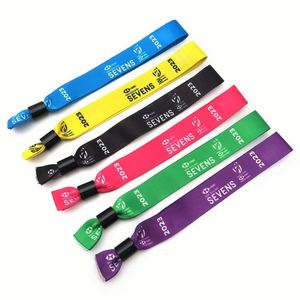 Custom Disposable <b>Polyester</b> Jacquard Woven <b>Lanyards</b> Logo Printed Ribbons Wristbands with Versatile Functionality - Product Image 1