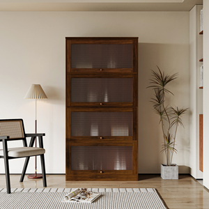 Mobile da cucina contemporaneo con ante in vetro, mobile basso da terra a soffitto per montaggio a parete - Product Image 2