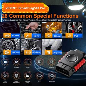 Herramienta de Diagnóstico Automotriz Vident ISmartDiag510 Pro 2026 para Todos los Sistemas, Compatible con <span class=keywords><strong>28</strong></span> Funciones Especiales, Incluyendo DOIP, CANFD, Datos en Tiempo Real y TPMS - Product Image 3