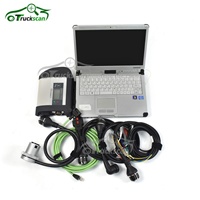 Analyseur de moteur Vodia -Benz C4 pour SD Connect C4 Xentry avec ordinateur portable CF19 24V USB Windows OS Outil de diagnostic pour camions