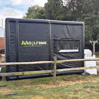 Cours gonflable portatif de cage de tente d'enceinte de simulateur de golf pour l'entraînement extérieur de golf d'intérieur d'adultes et d'enfants