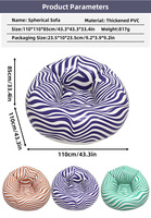 Canapé gonflable avec accoudoirs et dossier, fauteuil pouf pliable pour adulte, utilisation en extérieur, matériau PVC, design moderne