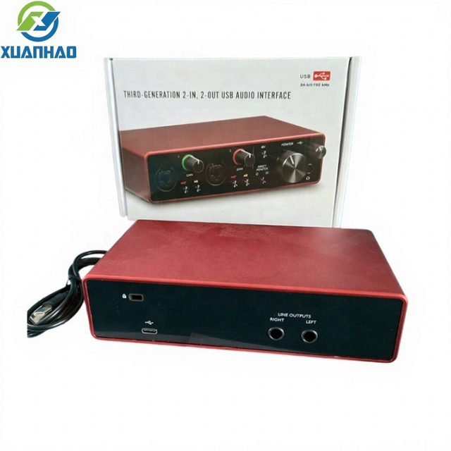 Professional Scarlett 2i 2 Portable USB Powered Audio Interface Thick Metal Unibody Chassis Heavy Touring and Daily Studio Use