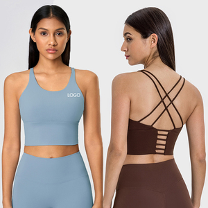 XW-GSD19095 Mới Đến Backless Chéo Độc Đáo Ngực Thể Thao Hàng Đầu Phòng Tập Thể Dục Tập Thể Dục U Hình Dạng Phụ Nữ Quần Áo Tập Thể Dục Thể Thao Yoga Áo Ngực - Product Image 1