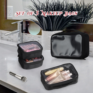 Rolling <b>Makeup</b> Train <b>Case</b> Professional <b>Makeup</b> <b>Case</b> Travel Cosmetic Organizer Make Up Trolley Storage Bag with 5 Toiletry Bags - Product Image 5