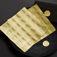 Autocollant adhésif doré mat gaufré avec logo, étiquette décorative cercle en relief tridimensionnel de haute qualité pour scellage