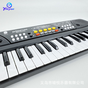 37-<b>key</b> Electronic Keyboard With Microphone <b>USB</b> Power Cord For Children Musical Instrument Toy Black Plastic Toy Age 5-14 Years - Product Image 2