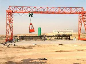 Single Beam Gantry Crane with Mechanical Shell-type Two-steel-<b>wire</b>-rope <b>Control</b> Grabber - Product Image 3