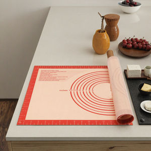 <span class=keywords><strong>Tapis</strong></span> de pâtisserie en silicone antidérapant XL-Extra Large 70x50 cm, utilisé pour rouler la pâte, la pâte à <span class=keywords><strong>sucre</strong></span>, la croûte de tarte et la cuisson. - Product Image 6