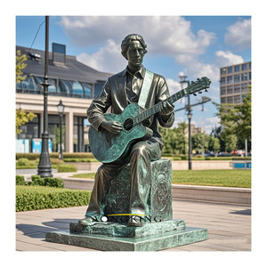 Estatuas de Violinista de Latón Hechas a Mano de Tamaño Real, Figura de Arte Metálico de Músico, Escultura para Decoración de Jardín - Product Image 3