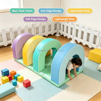 Structure de jeu tout-en-un en mousse souple : tunnel, poutre d'équilibre et parcours d'obstacles pour la maison, la garderie et la location événementielle