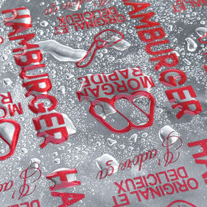 Personalização de fábrica alumínio folha hambúrguer Wrapper preservação do calor para Fast Food Grade Oil-prova Takeaway Wrap - Product Image 3