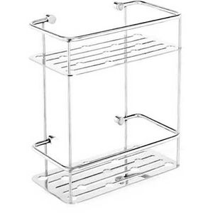 Cesta de Ducha Doble Cromada de 15 cm de Largo, 27 cm de Ancho y 35.5 cm de Alto para Almacenamiento en el Baño - Product Image 1