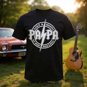 Camiseta Papa Rock Like A Grandpa But More Rock & Roll para el Día del Padre - Product Image 3