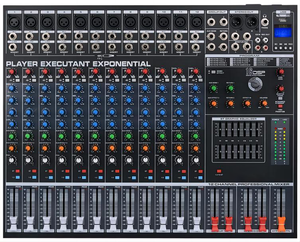 Mezclador de Audio Profesional de 12 Canales con Efectos DSP de 24 Bits y 32 DSP, Micrófono de Bajo Ruido, Consola de Grabación para Escenario en Vivo y Estudio - Product Image 2